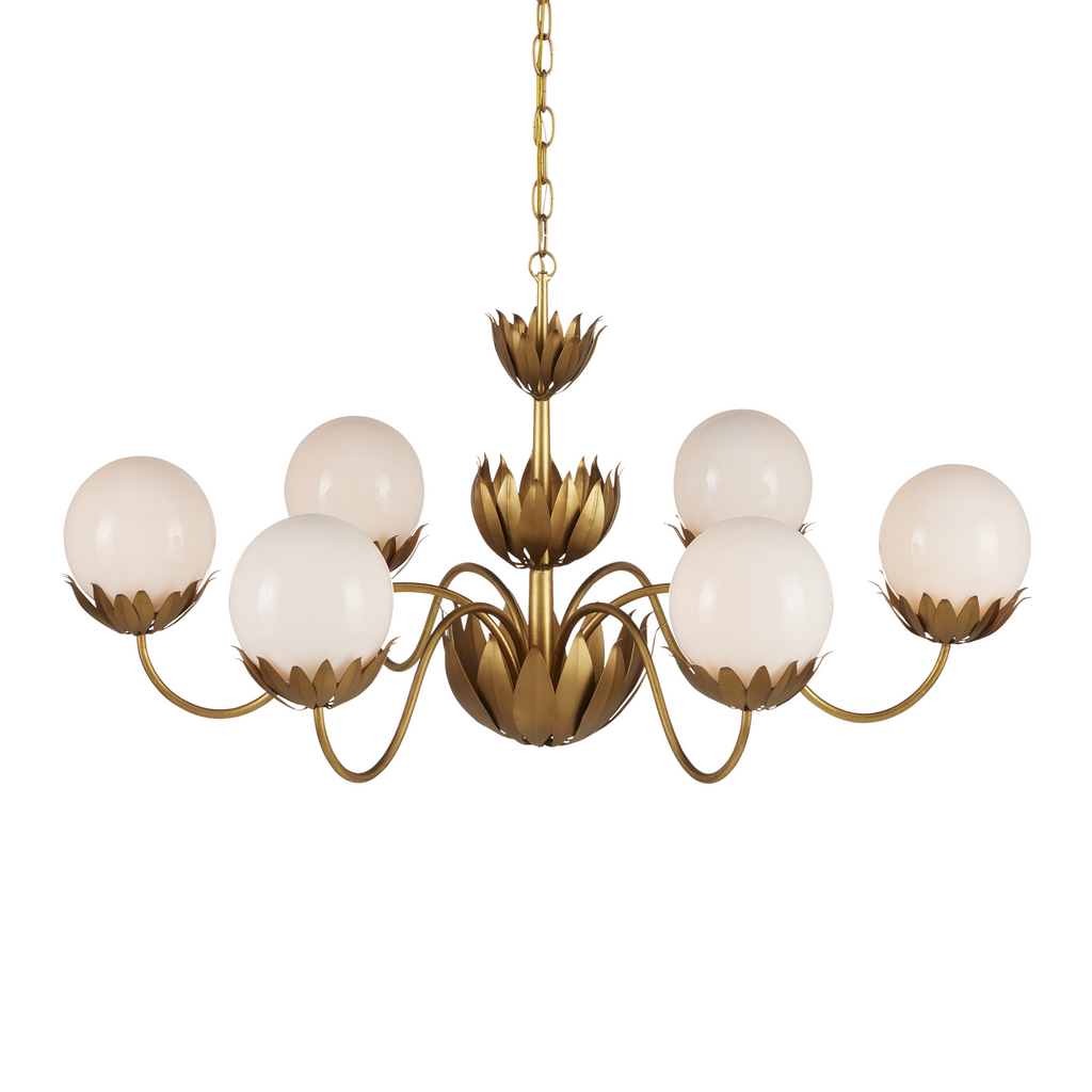 Mirasol Chandelier in Contemporary Gold Finish - The Well Appointed House 