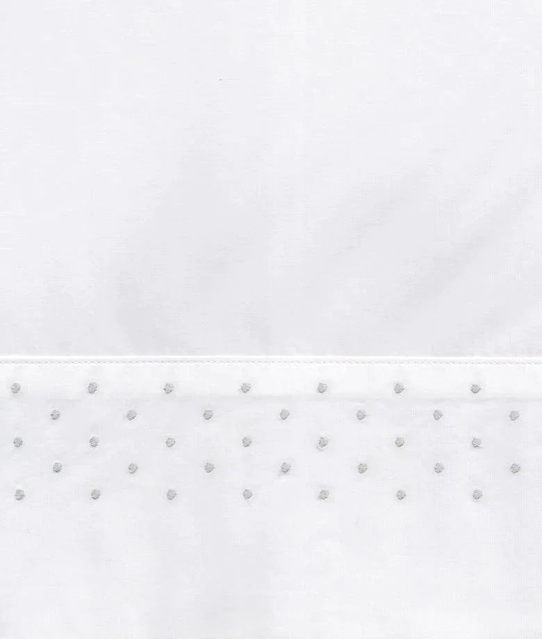 Mitzi Embroidered Dot Design Sheet Sets - Available in a Variety of Thread Colors - Sheet Sets - The Well Appointed House