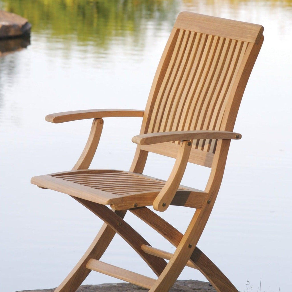 Monterey Folding Dining Armchair - Outdoor Dining Tables & Chairs - The Well Appointed House
