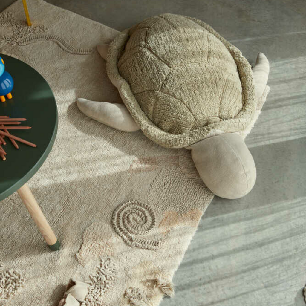 Mrs. Turtle Decorative Pouf For Kids - The Well Appointed House 