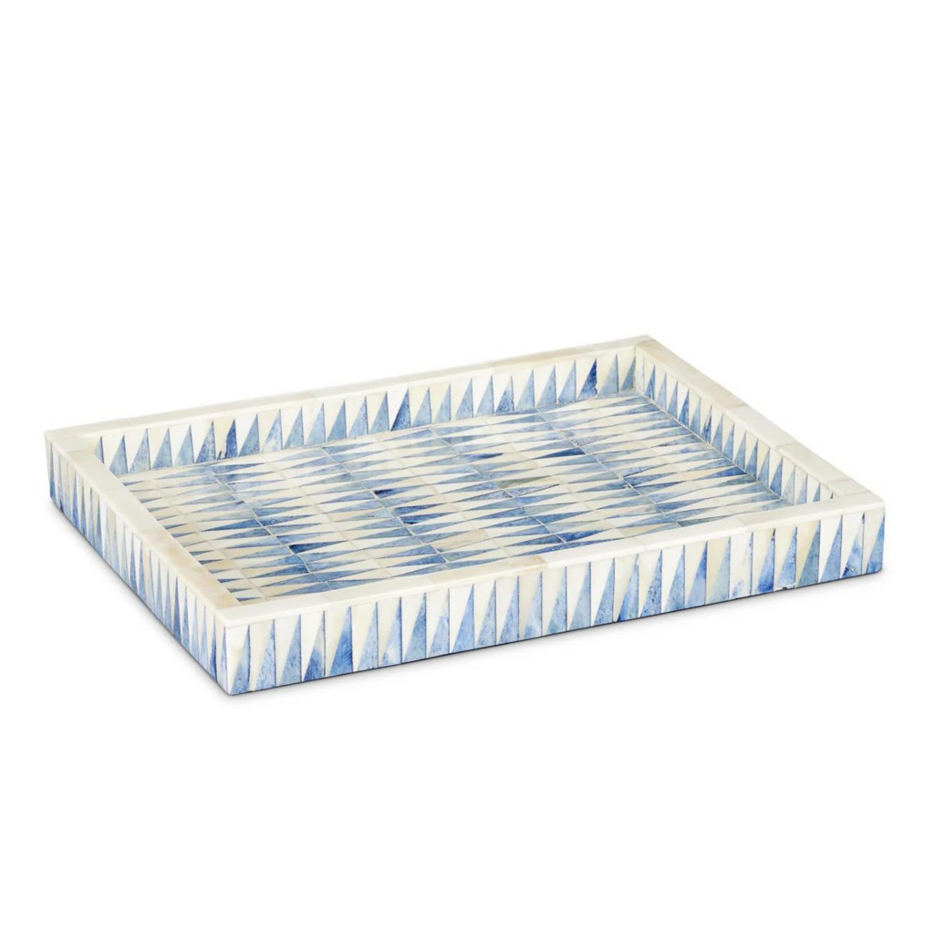 Nadene Blue and White Bone Tray - The Well Appointed House 