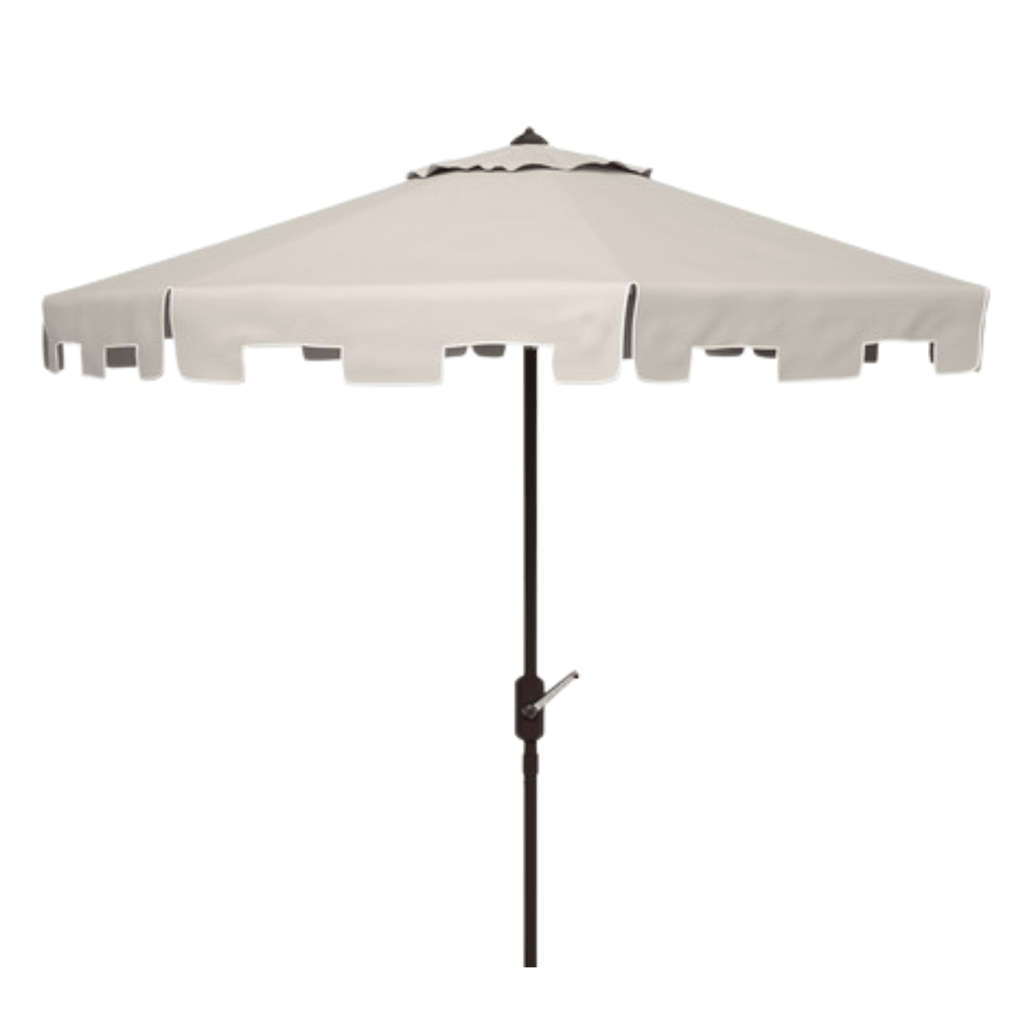 Safavieh 11 ft. Zimmerman Market Umbrella Beige & White Safavieh 11 ft. Zimmerman Market Umbrella Beige & White