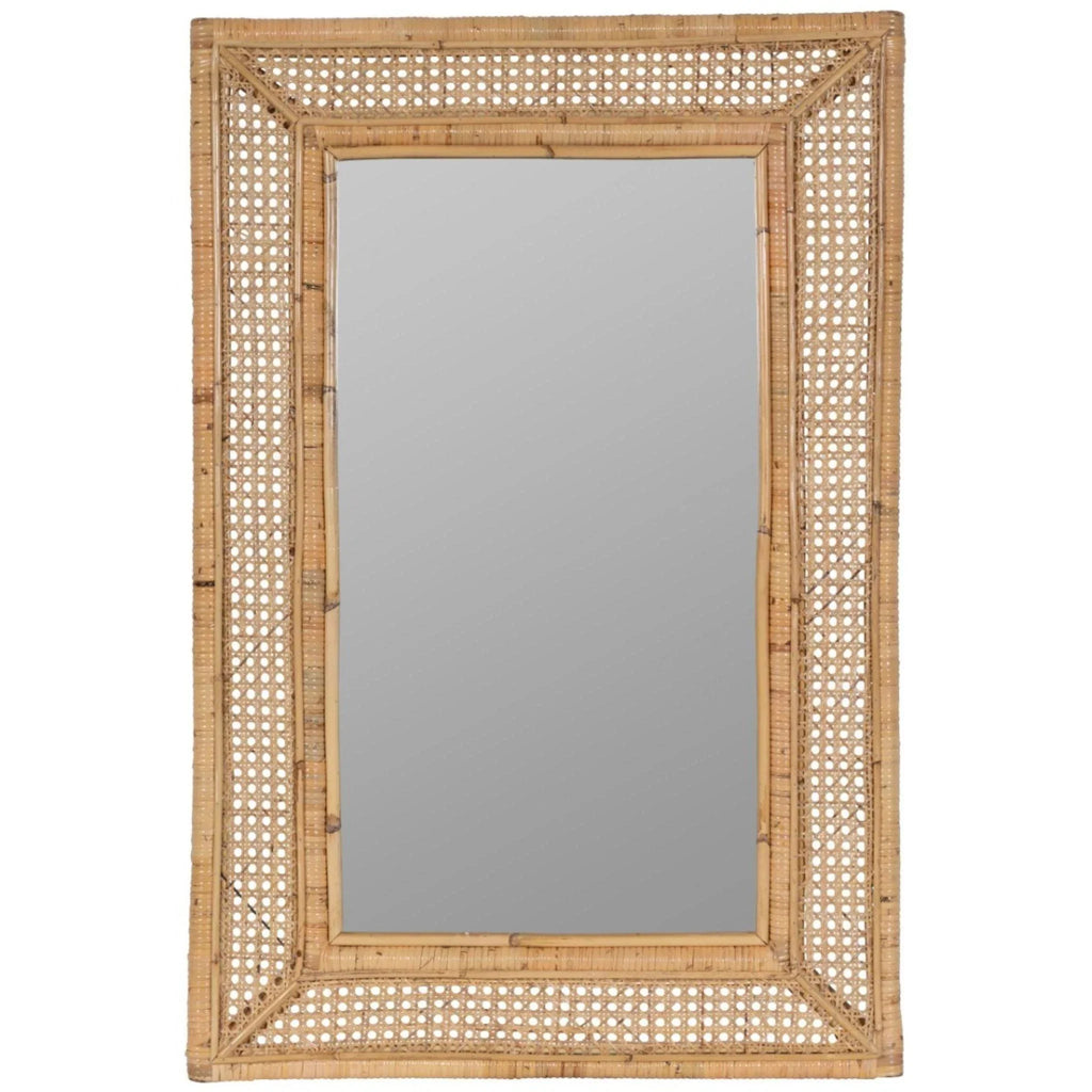 Natural Rattan and Cane Framed Wall Mirror - Wall Mirrors - The Well Appointed House