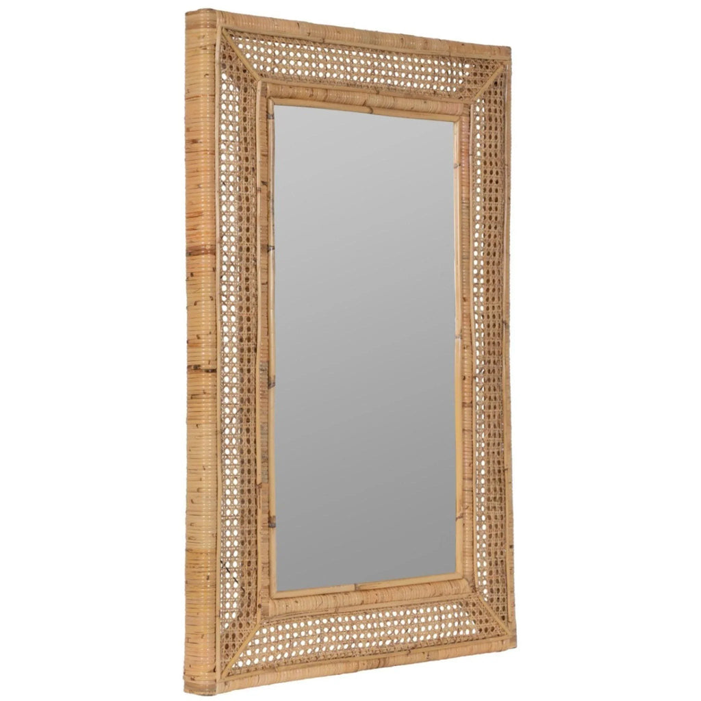 Natural Rattan and Cane Framed Wall Mirror - Wall Mirrors - The Well Appointed House