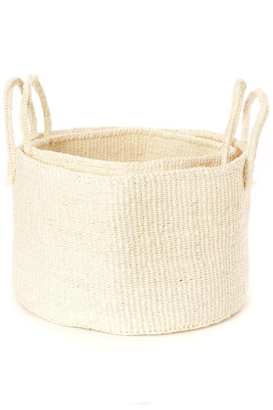 Natural Sisal Kamba Floor Baskets- 2 Sizes Available - Baskets & Bins - The Well Appointed House