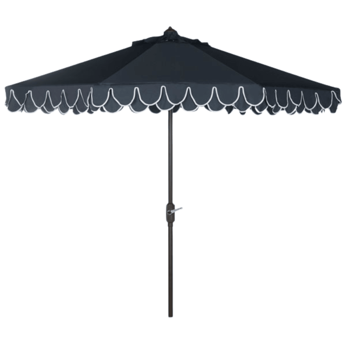 Navy and White Scalloped Outdoor Patio Umbrella – The Well Appointed House