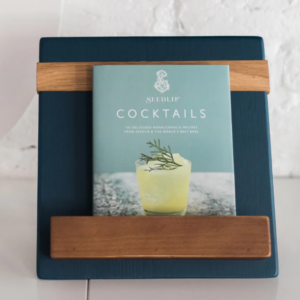 Navy Wood Mod Cookbook & Ipad Holder - The Well Appointed House