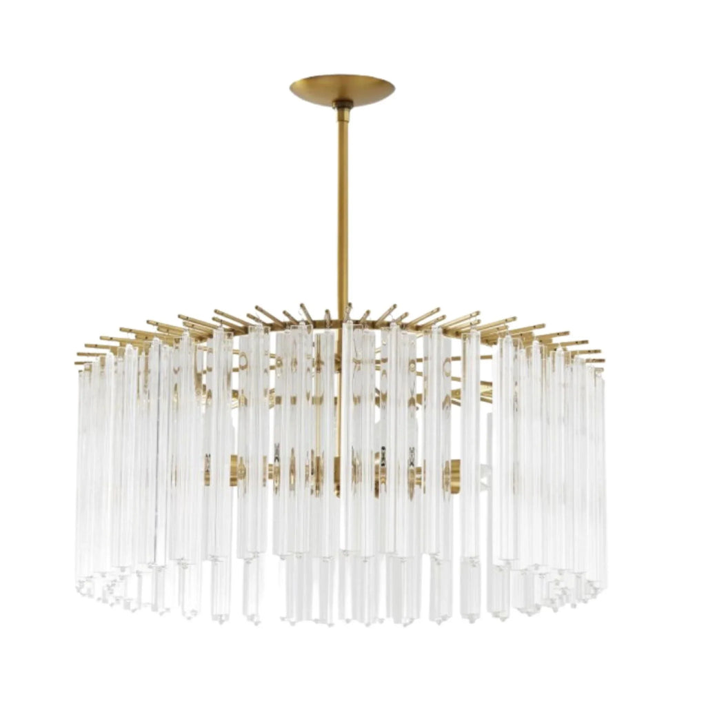 Nessa Fluted Rod Round Chandelier - Chandeliers & Pendants - The Well Appointed House