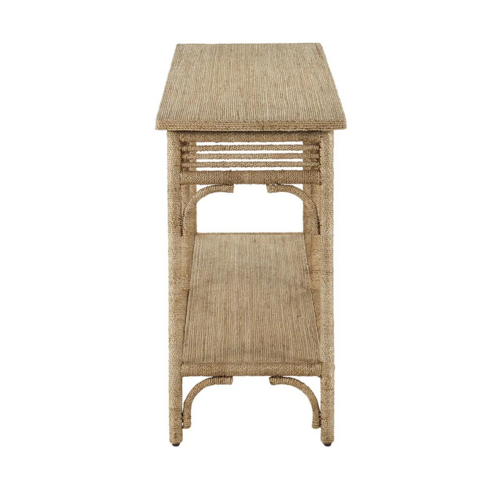 Olisa Large Rope Console Table in Natural - The Well Appointed House 