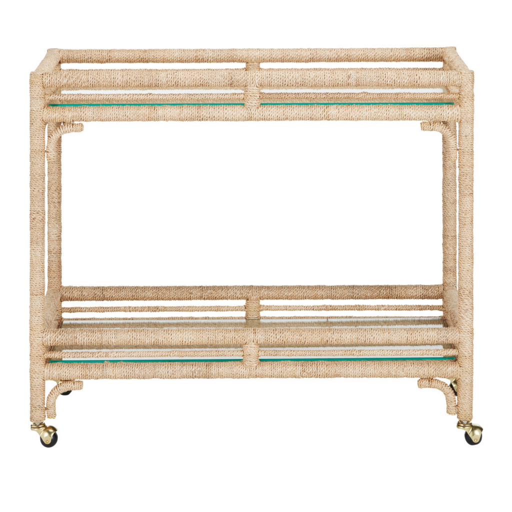 Olisa Rope Bar Cart in Natural - The Well Appointed House 