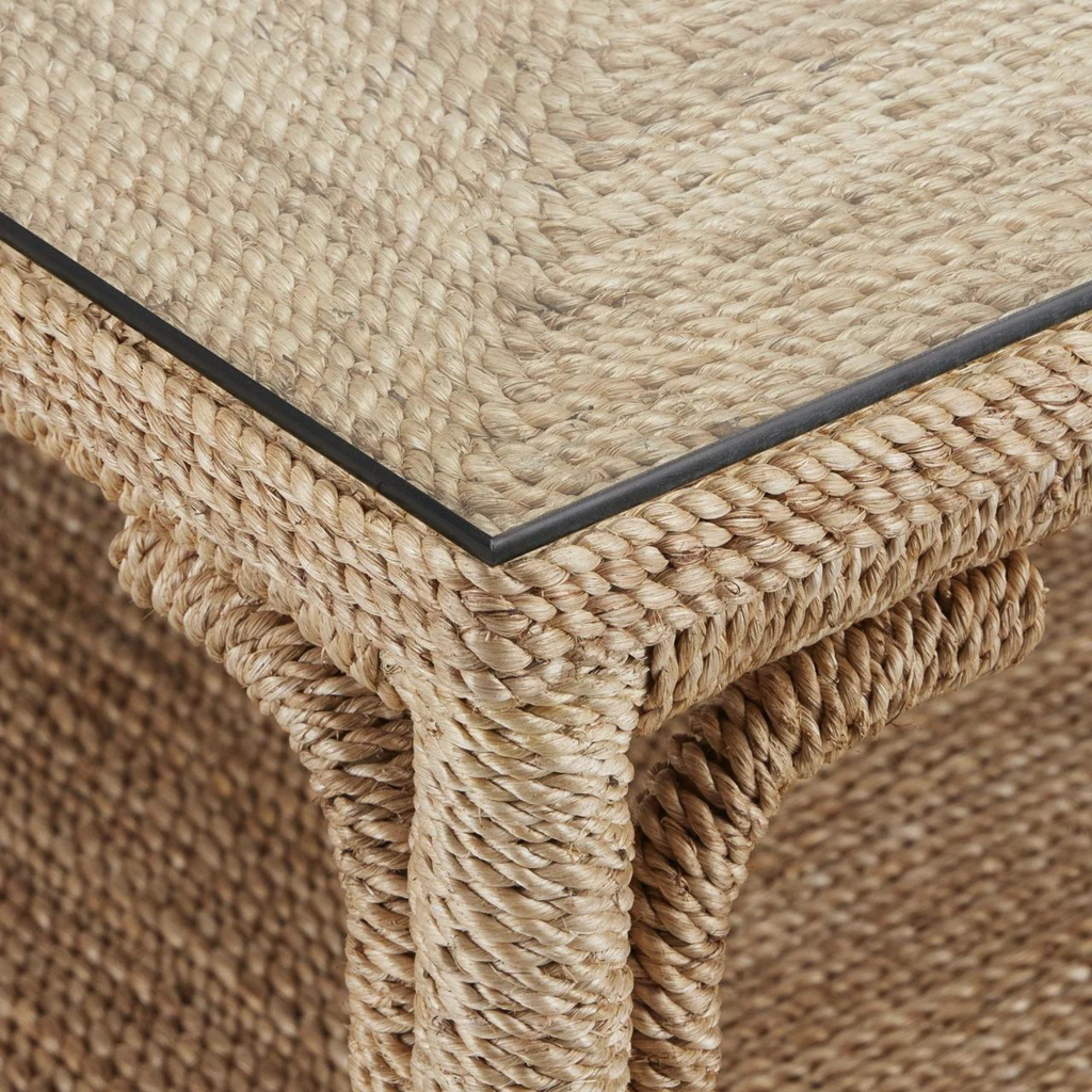 Olisa Rope Cocktail Table in Natural - The Well Appointed House 
