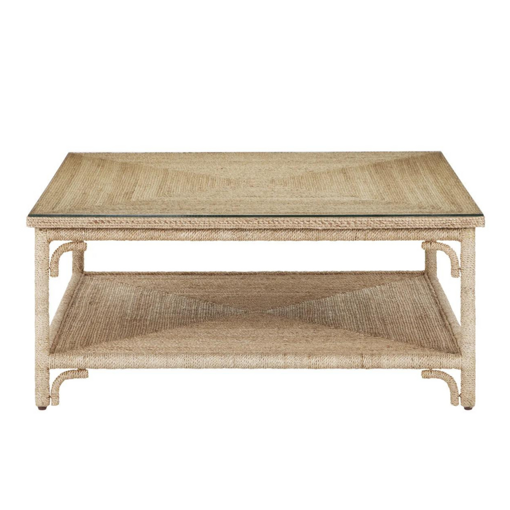 Olisa Rope Cocktail Table in Natural - The Well Appointed House 