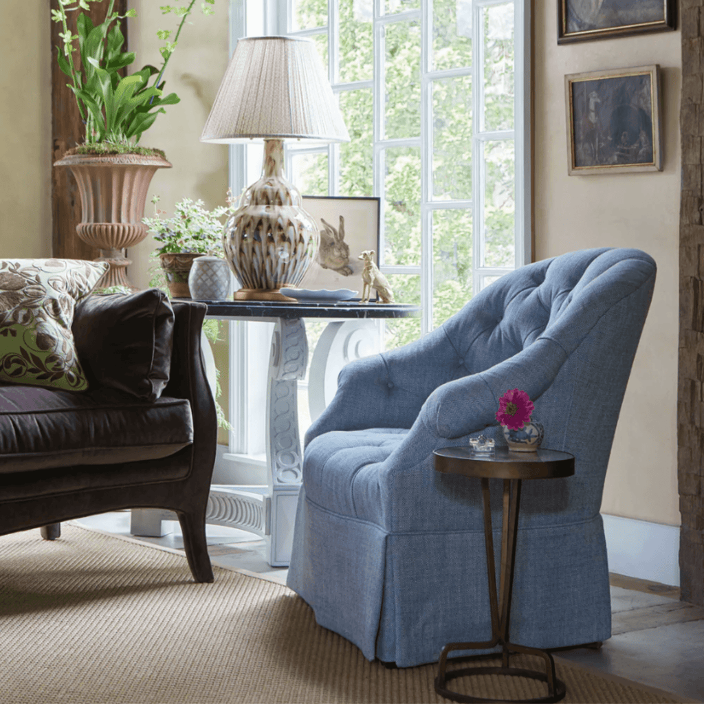 Olivia Skirted Chair - Accent Chairs - The Well Appointed House