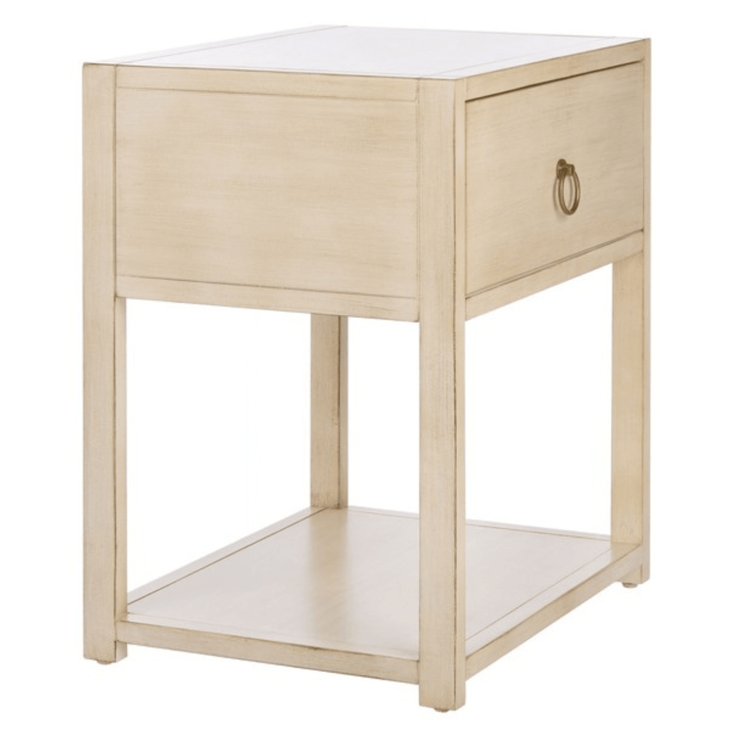 One Drawer Nightstand in Antique White - Nightstands & Chests - The Well Appointed House