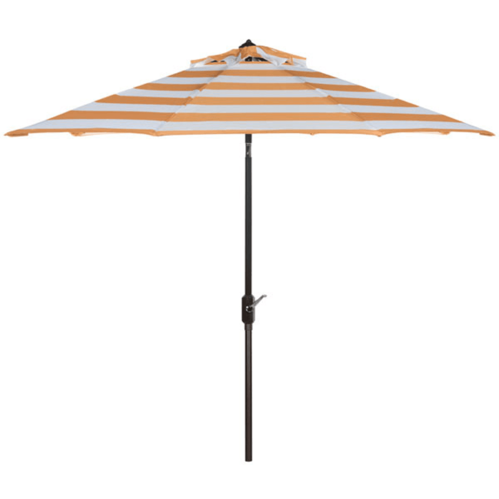 Orange and White Striped Outdoor Umbrella - Outdoor Umbrellas - The Well Appointed House