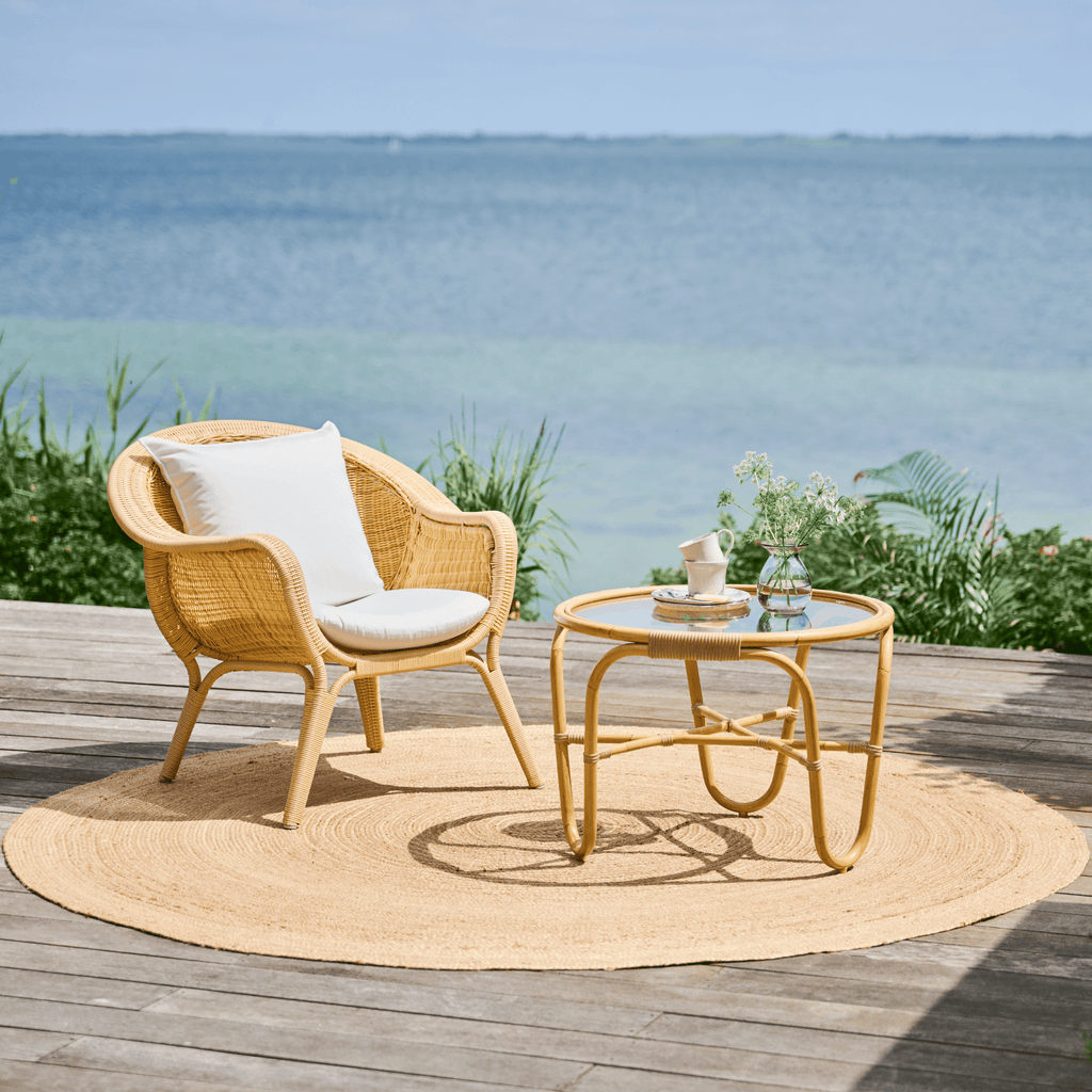 Outdoor AluRattan™ Bucket Style Arm Chair With Optional Cushion - Outdoor Chairs & Chaises - The Well Appointed House