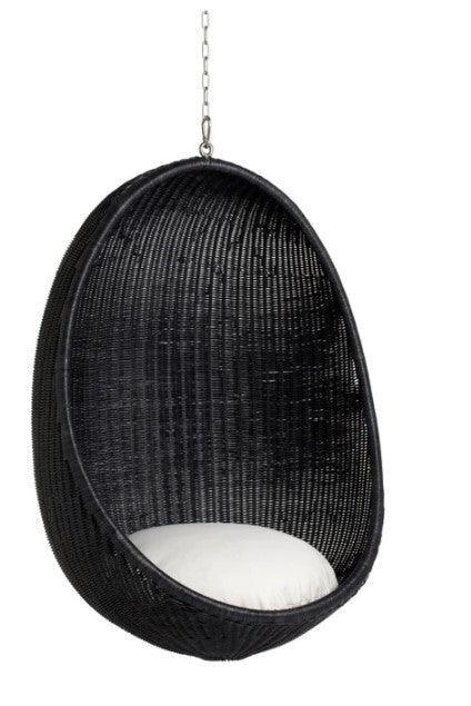 Outdoor Rattan Hanging Egg Chair - Available in Two Colors - Outdoor Chairs & Chaises - The Well Appointed House