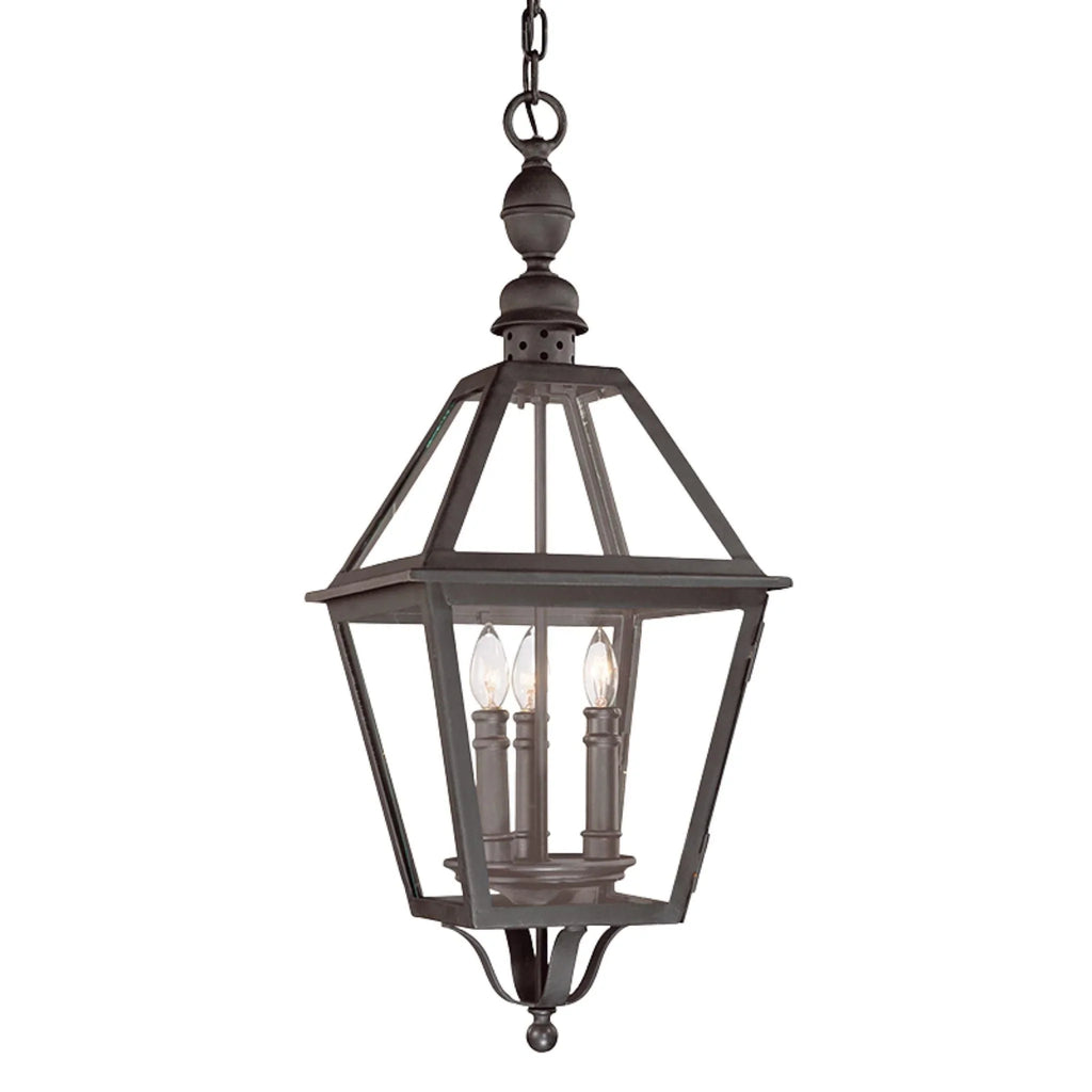 Outdoor Small Natural Bronze Townsend Lantern Chandelier - Outdoor Lighting - The Well Appointed House