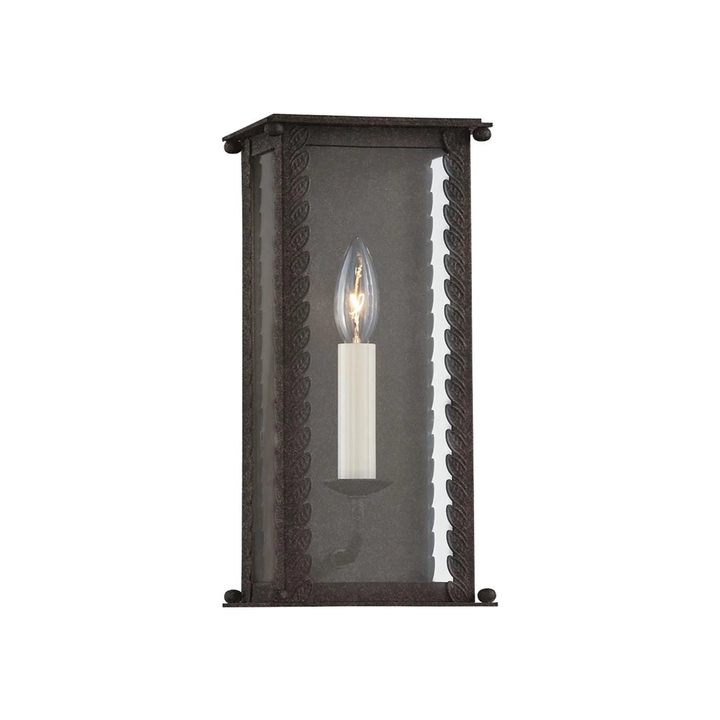 Outdoor Zuma Single Lamp Wall Sconce in French Iron Finish - Outdoor Lighting - The Well Appointed House