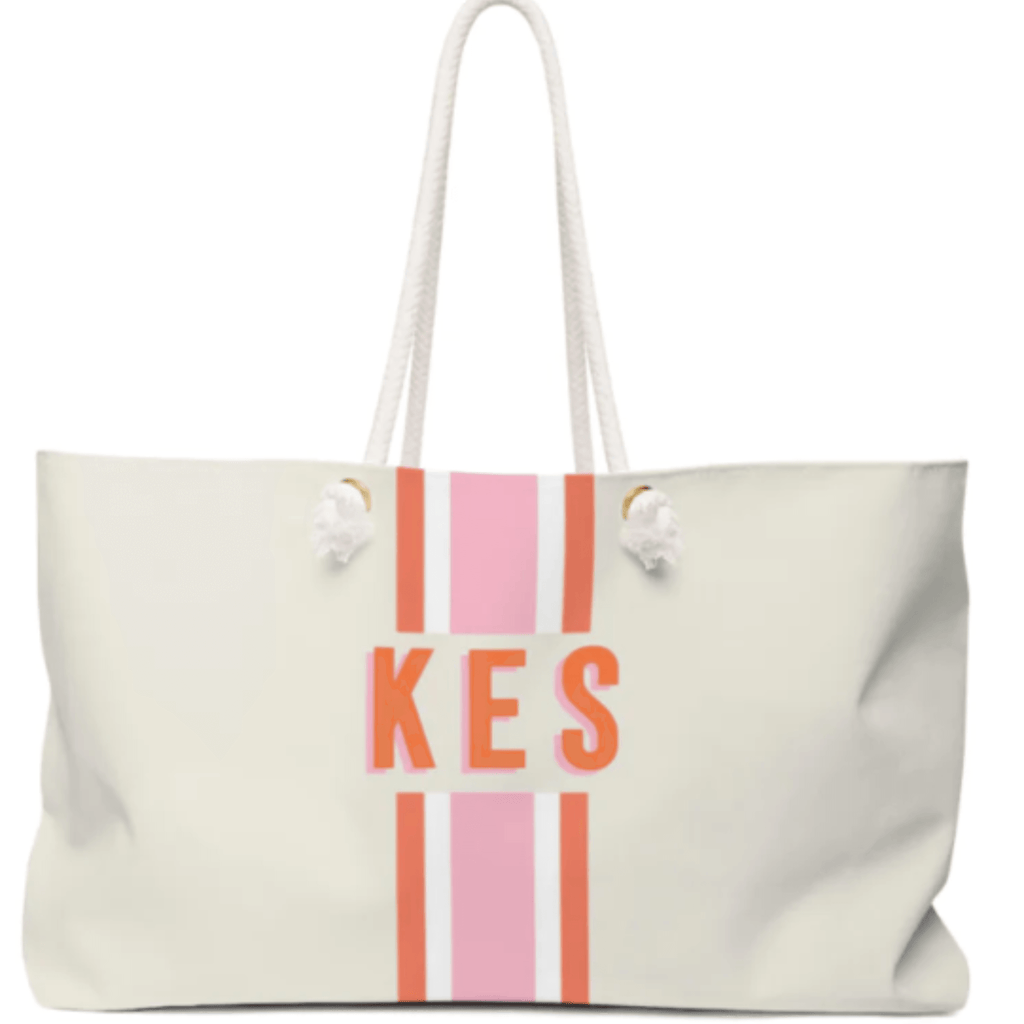 Oversized Striped Travel Tote - Can Be Personalized - Gifts for Her - The Well Appointed House