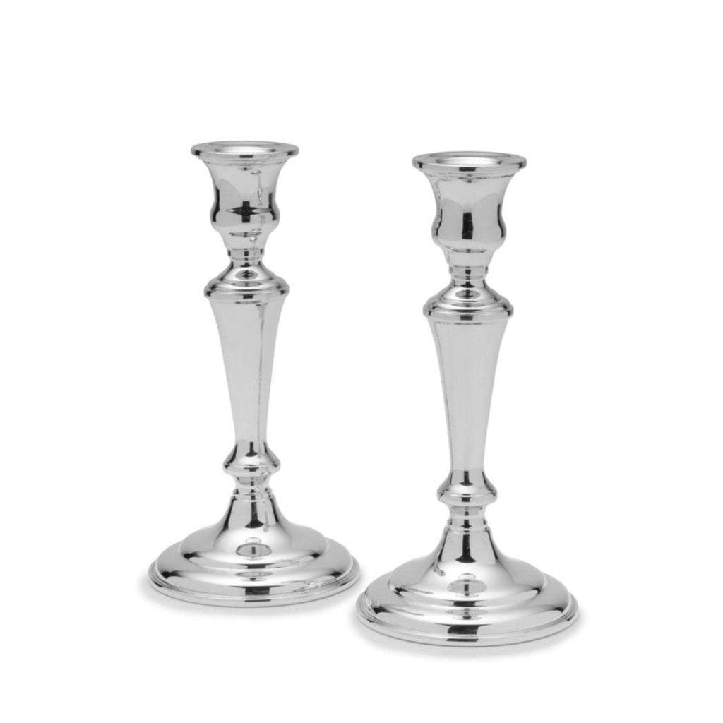 Pair of Large Pewter Candlesticks - Candlesticks & Candles - The Well Appointed House