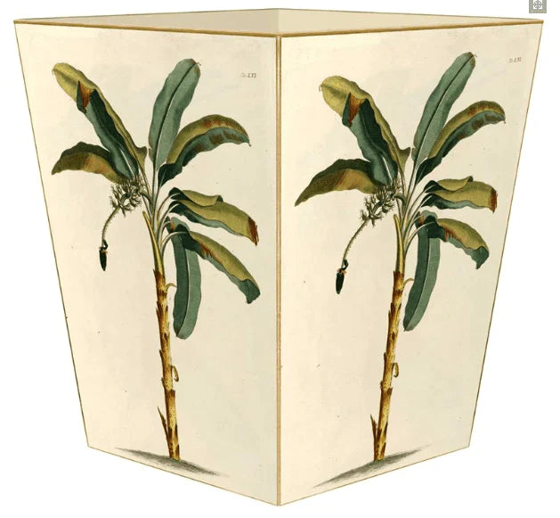 Palm Trees Wastebasket and Optional Tissue Box Cover The Well