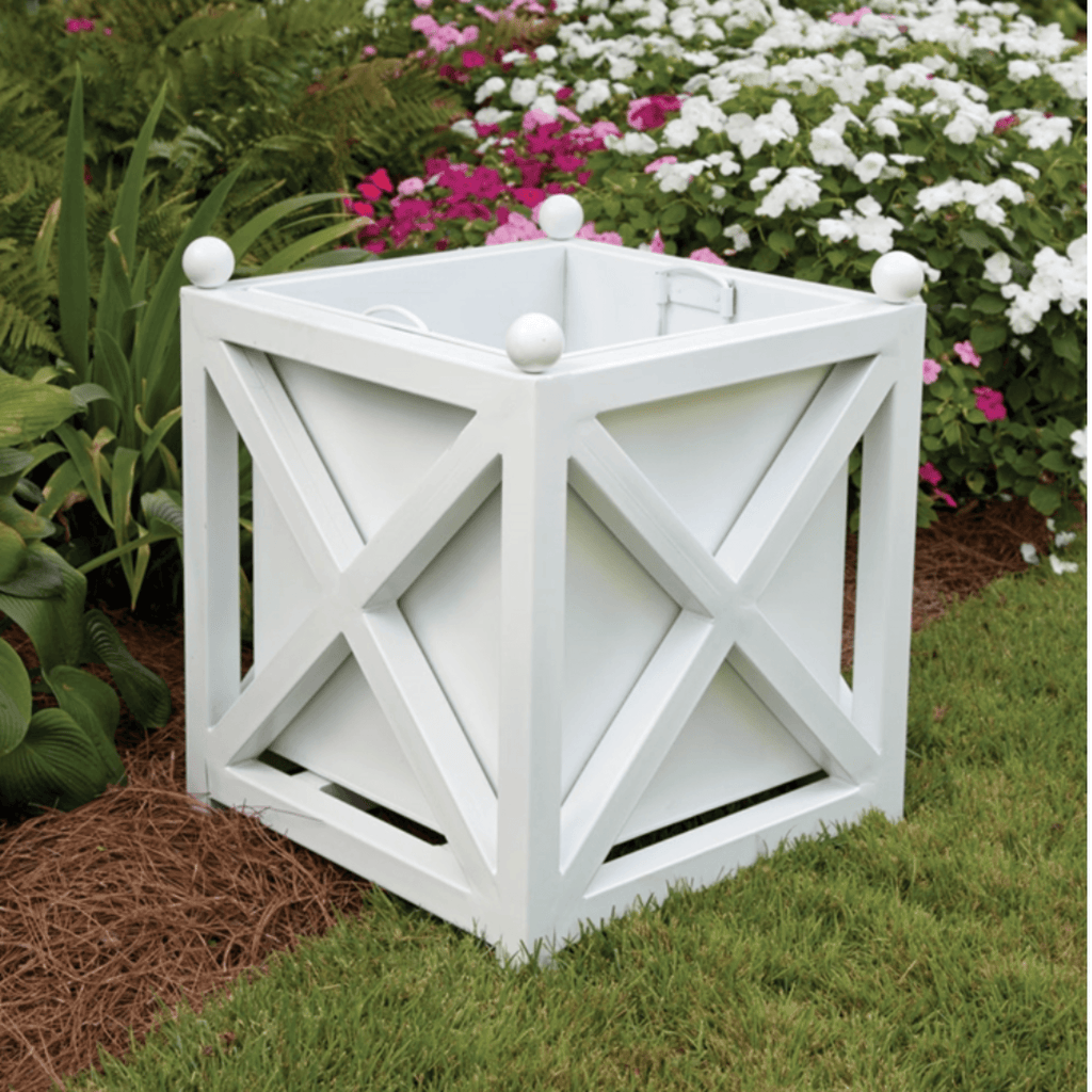 Paris Garden Planter in White - Outdoor Planters - The Well Appointed House