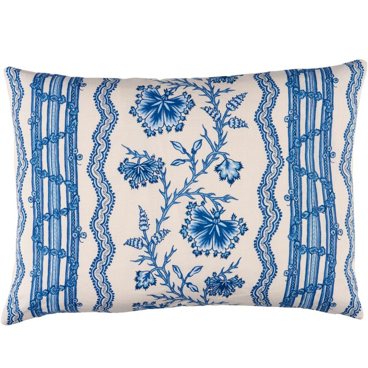Parvati Floral Stripe Pillow in Delft – The Well Appointed House