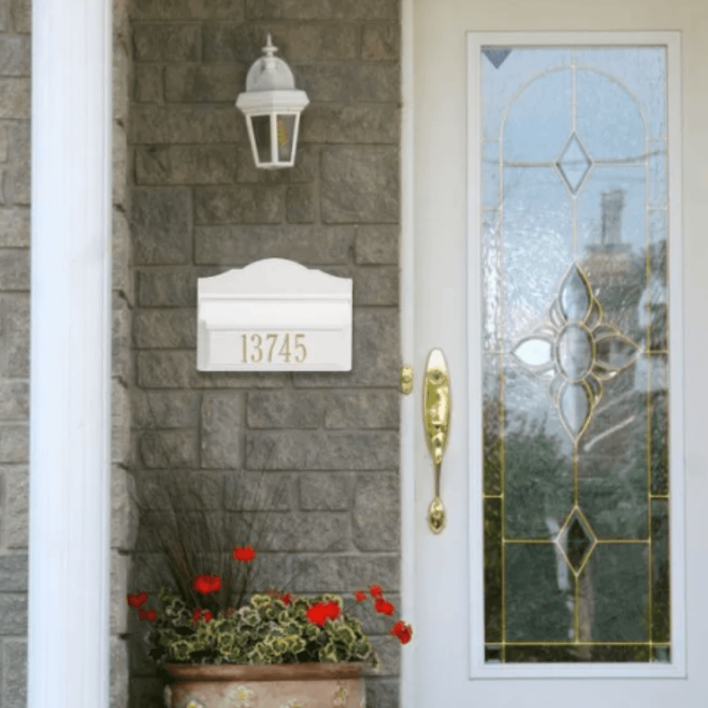 Personalized Colonial Wall Mailbox With Address – Available in Multiple Finishes - Address Signs & Mailboxes - The Well Appointed House