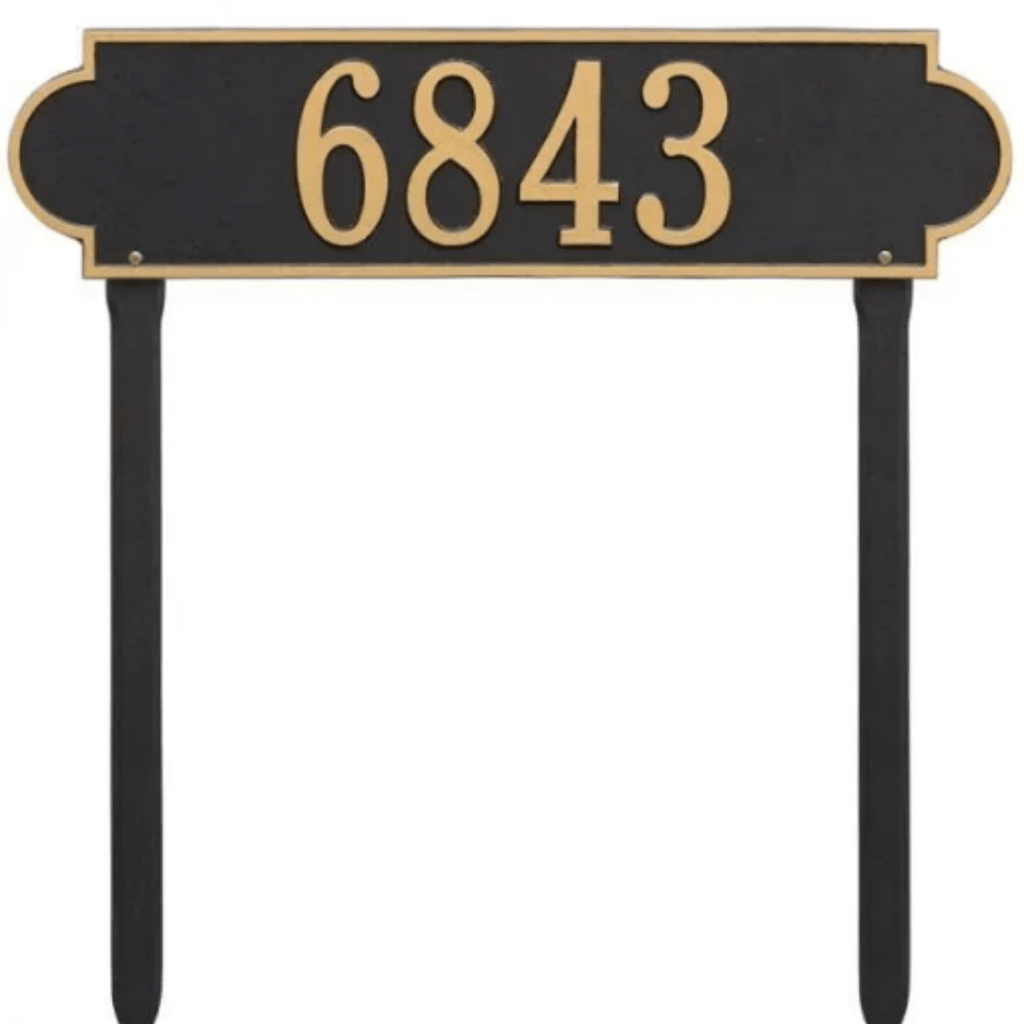 Personalized One Line Estate Address Lawn Plaque – Available in Multiple Finishes - Address Signs & Mailboxes - The Well Appointed House