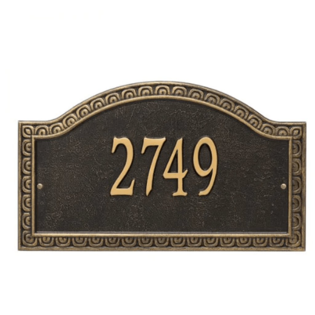 Personalized One Line Penhurst Grande Address Wall Plaque – Available in Multiple Finishes - Address Signs & Mailboxes - The Well Appointed House
