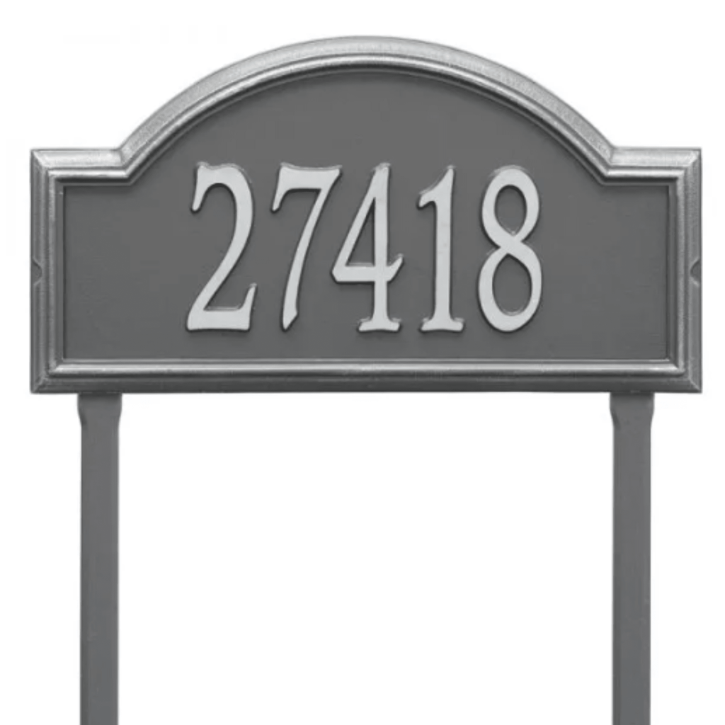 Personalized Providence Arch Standard One Line Lawn Plaque - Available in Multiple Finishes - Address Signs & Mailboxes - The Well Appointed House
