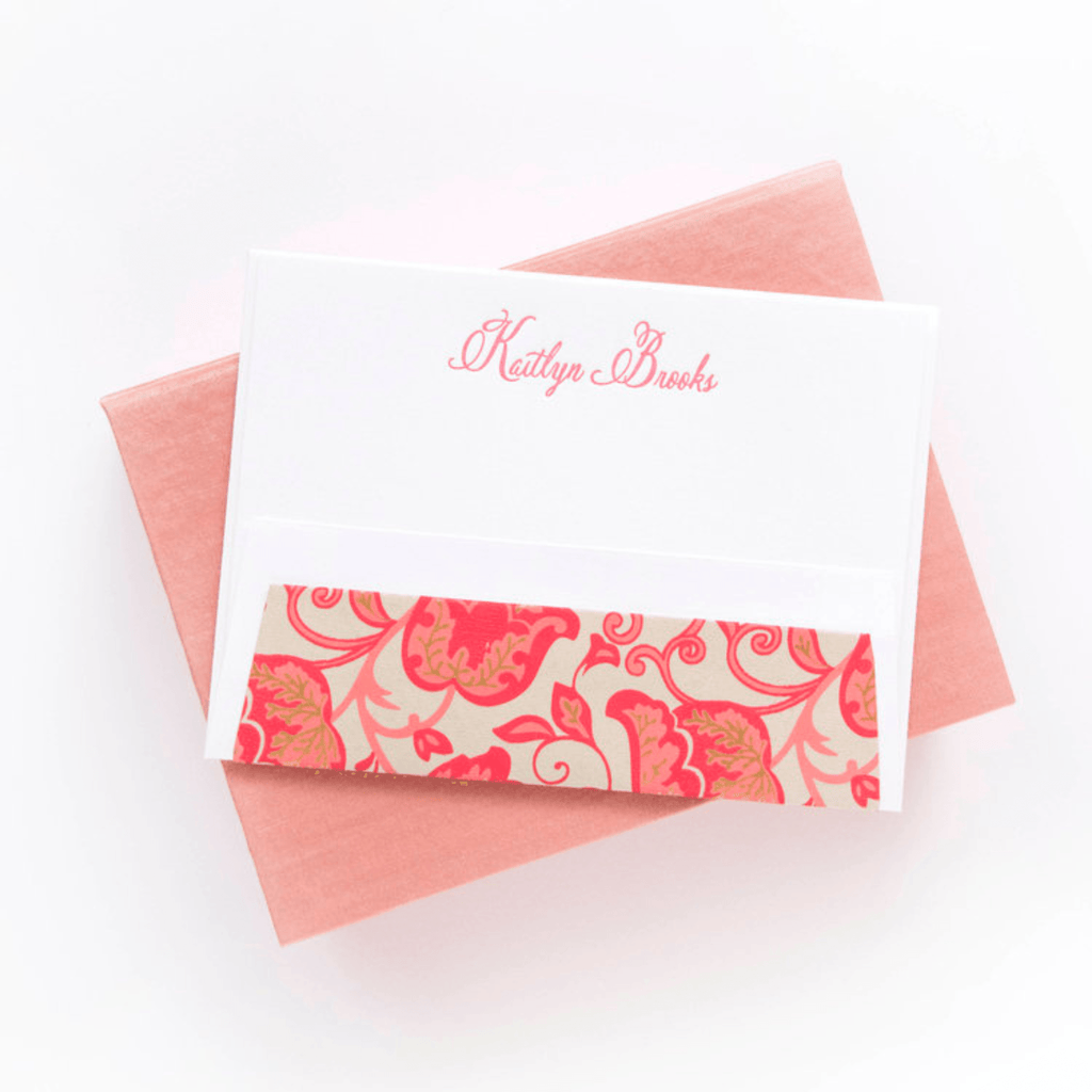 Petite Blush Silk Personalized Stationery Box - P24 - Stationery - The Well Appointed House