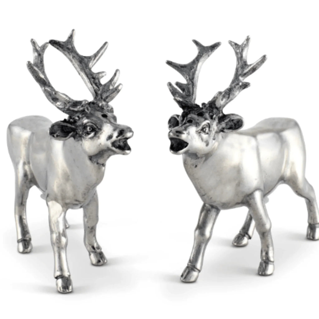 Pewter Deer Salt & Pepper Set - - The Well Appointed House