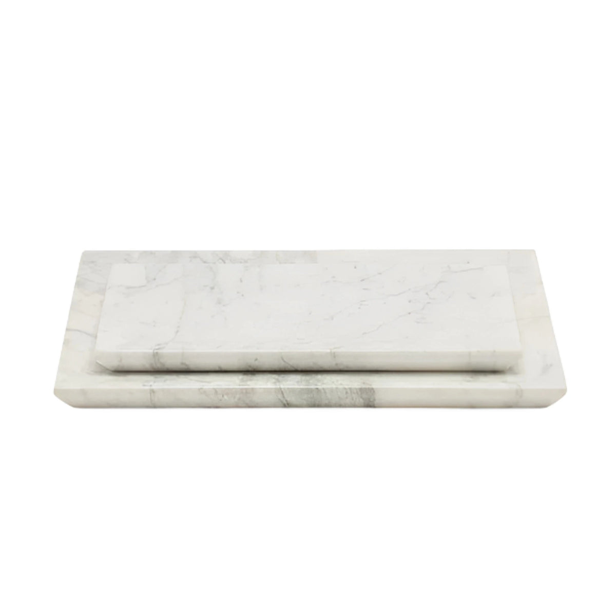 Pigeon & Poodle Elyria White Marble Nesting Vanity Trays The Well