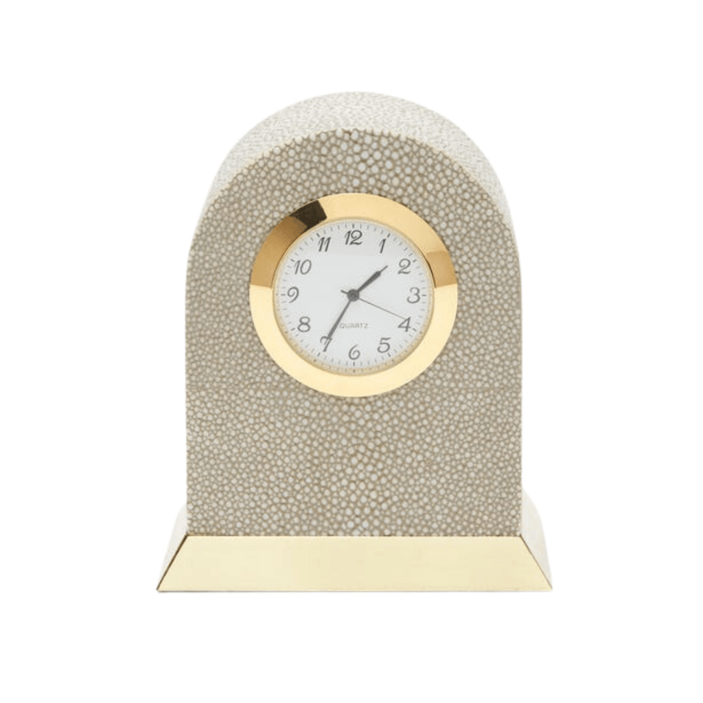 Pigeon & Poodle Fondi Faux Shagreen Clock - Available in 3 Colors - Clocks - The Well Appointed House
