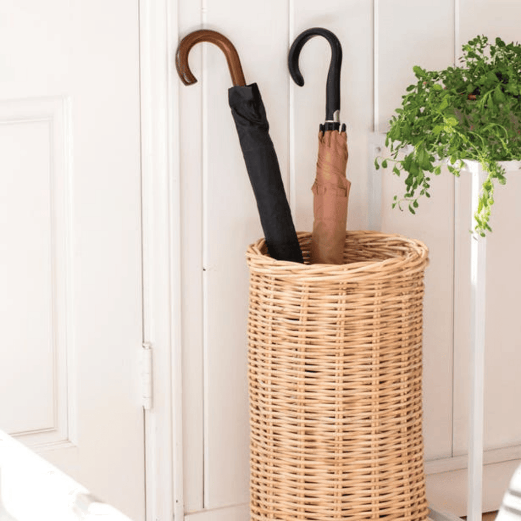 Pigeon & Poodle Large Malta Rattan Umbrella Stand - Umbrella Stands - The Well Appointed House