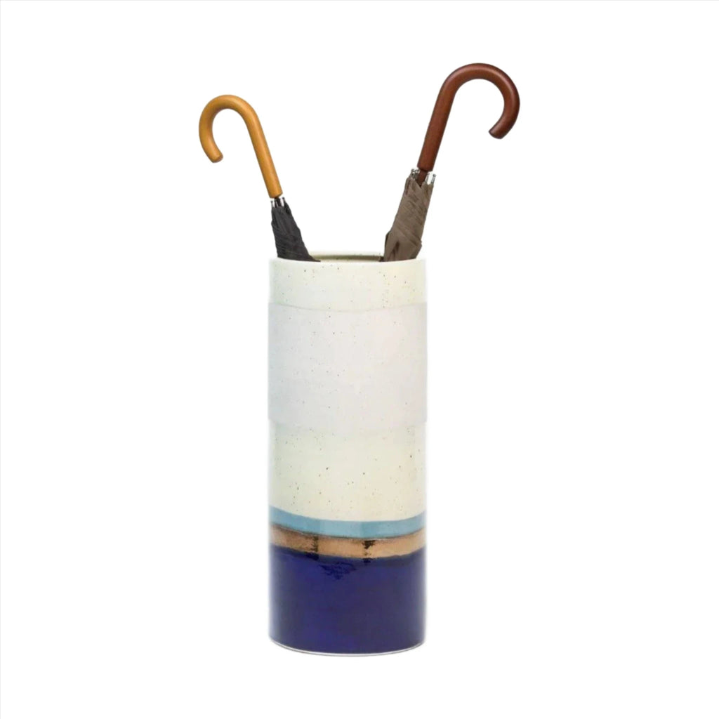 Pigeon & Poodle Lienz Ceramic Blue & White Umbrella Stand - Umbrella Stands - The Well Appointed House