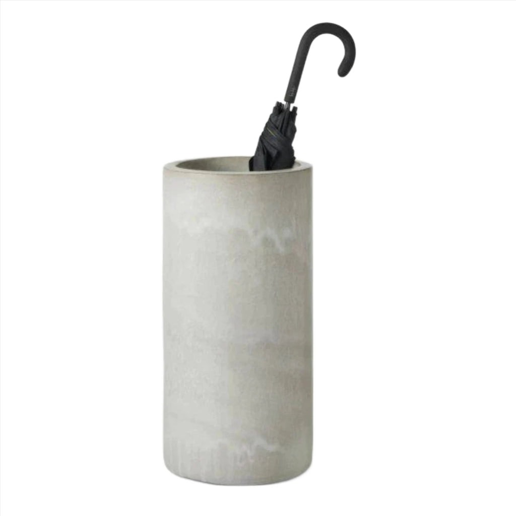 Pigeon & Poodle Maribo Ceramic Rustic White Stoneware Umbrella Stand - Umbrella Stands - The Well Appointed House