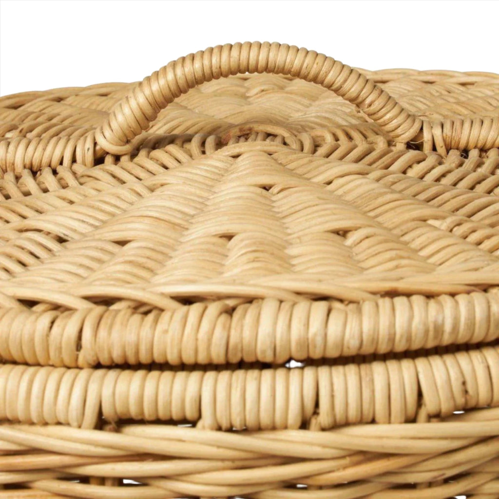 Pigeon & Poodle Morris Handwoven Wicker Hamper With Detachable Lid - Hampers - The Well Appointed House