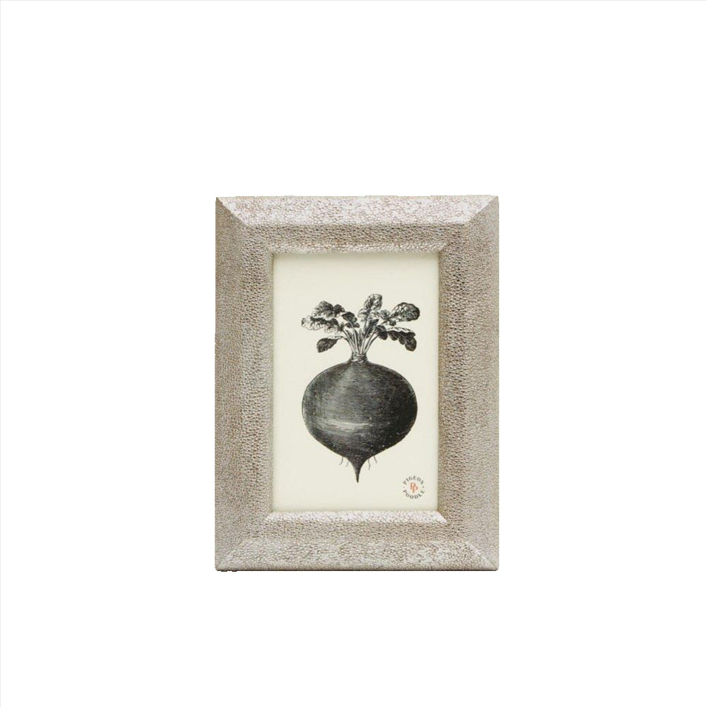 Pigeon & Poodle Nibas Faux Shagreen Picture Frame in Silver - Picture Frames - The Well Appointed House