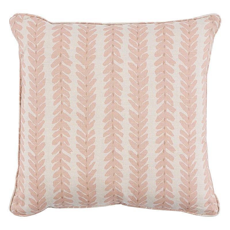 Pink & White Woodperry Vining 20" Linen Pillow - Pillows - The Well Appointed House