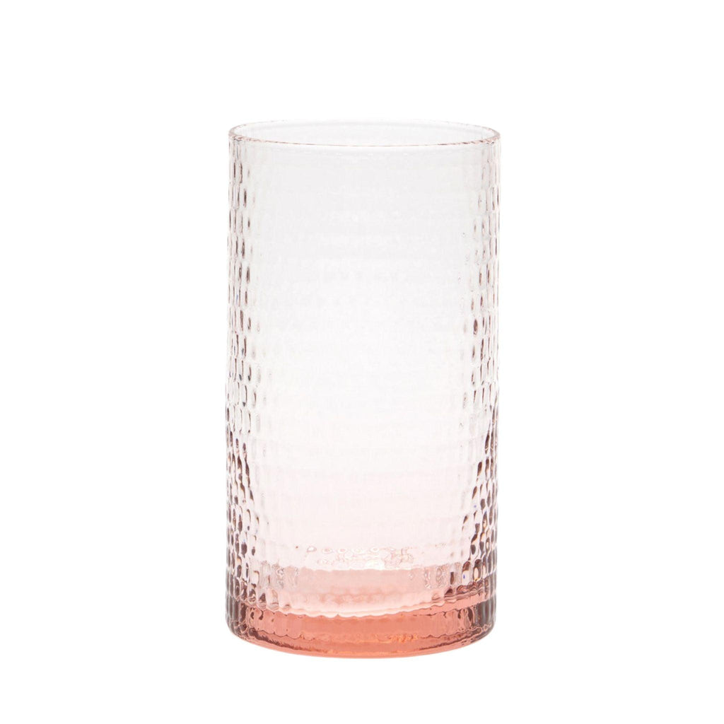 Pink Crocodile Texture Hand Blown Glasses - Drinkware - The Well Appointed House