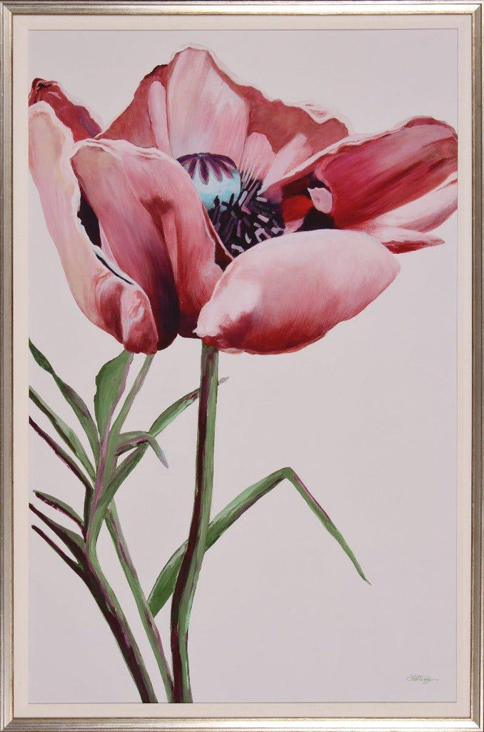 Pink Paris Poppy Flower I Wall Art - Paintings - The Well Appointed House
