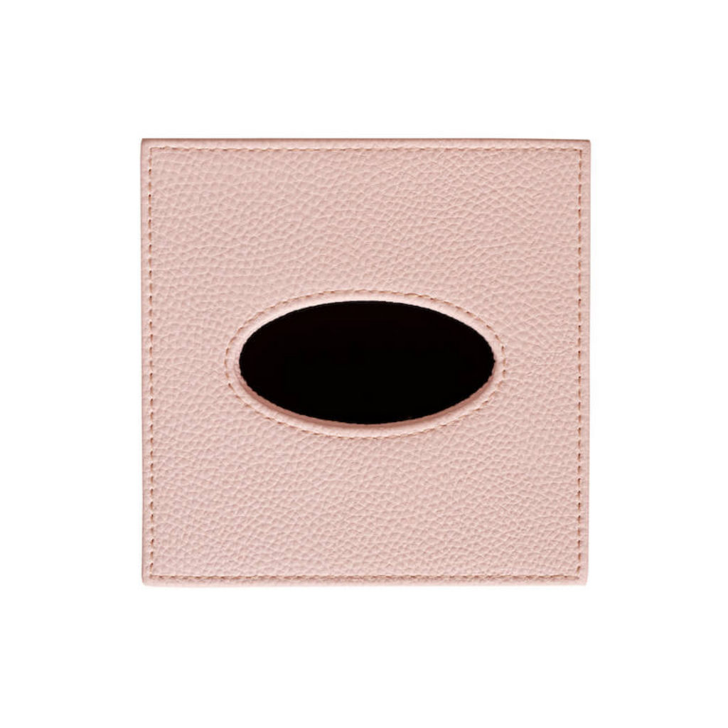 Light Pink Faux Leather Tissue Box Cover - The Well Appointed House