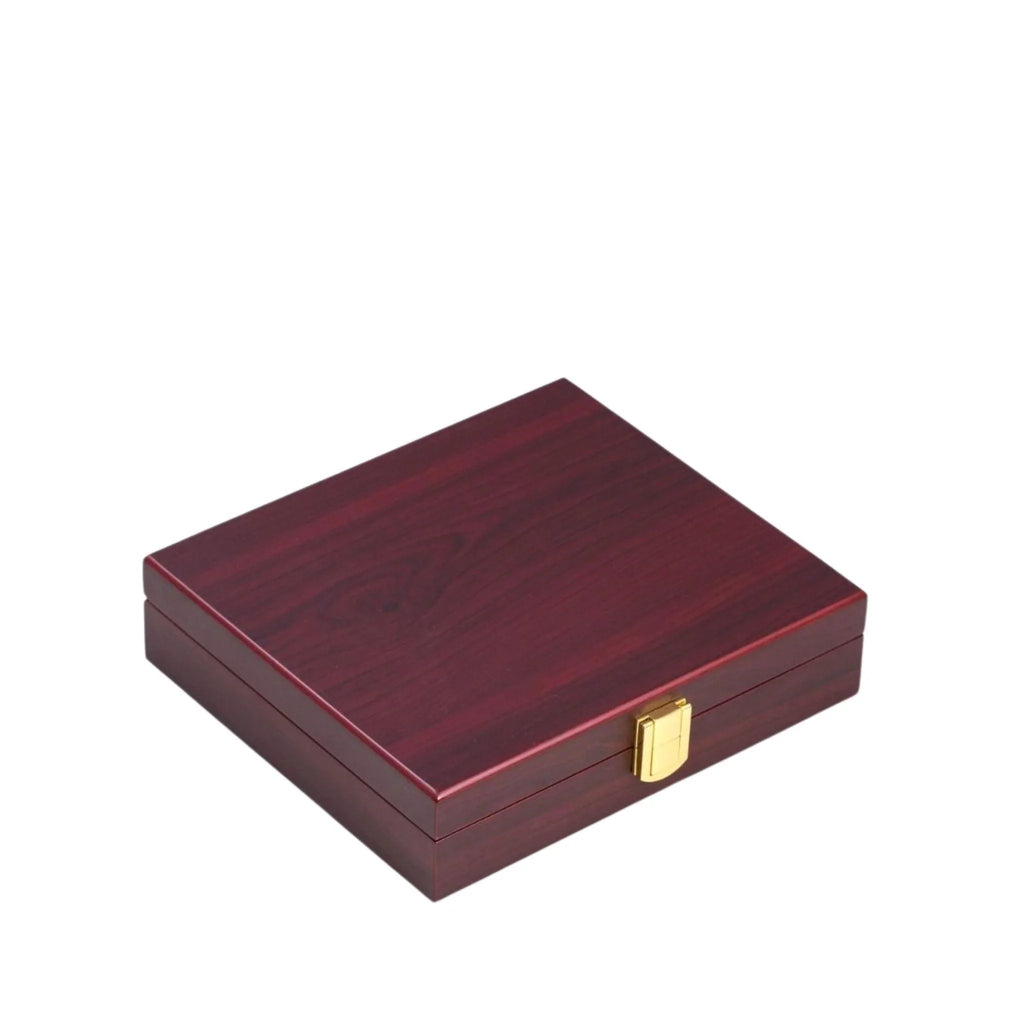 Poker Game Set in Cherry Wood Case with Brass Hardware - Games & Recreation - The Well Appointed House