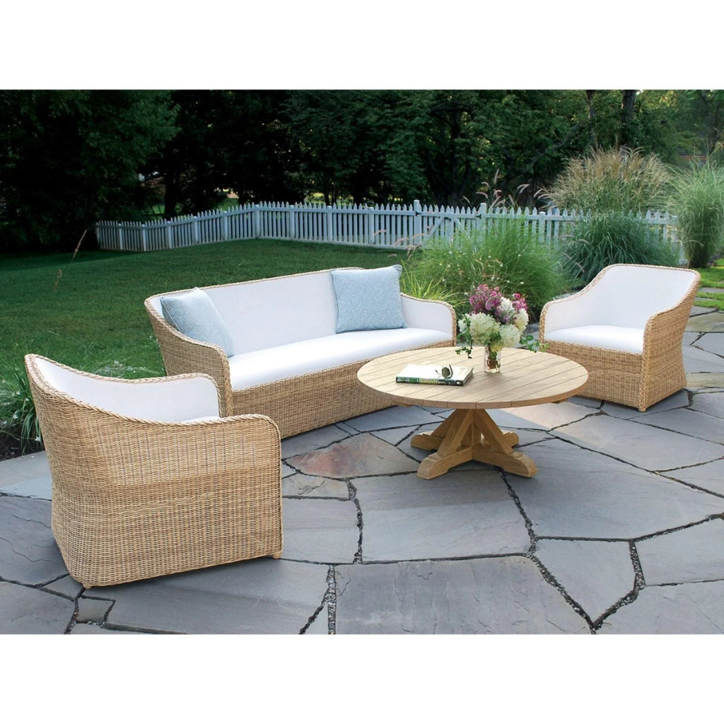 Quogue Wicker Outdoor Club Sofa - Outdoor Sofas & Sectionals - The Well Appointed House