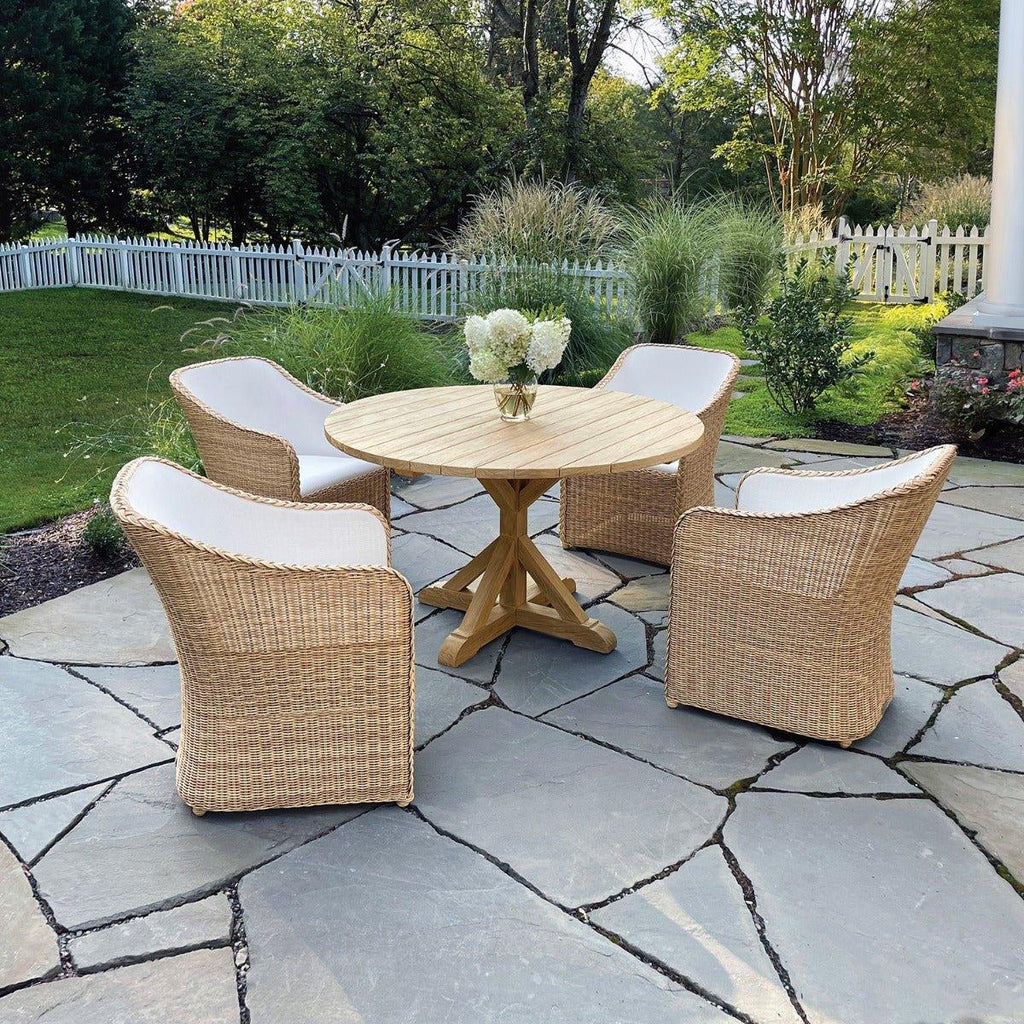 Quogue Wicker Outdoor Dining Armchair - Outdoor Chairs & Chaises - The Well Appointed House