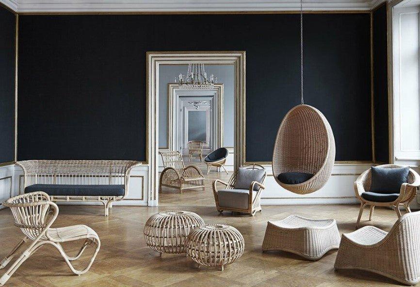 Rattan Hanging Egg Chair - Available in Two Colors - Outdoor Chairs & Chaises - The Well Appointed House