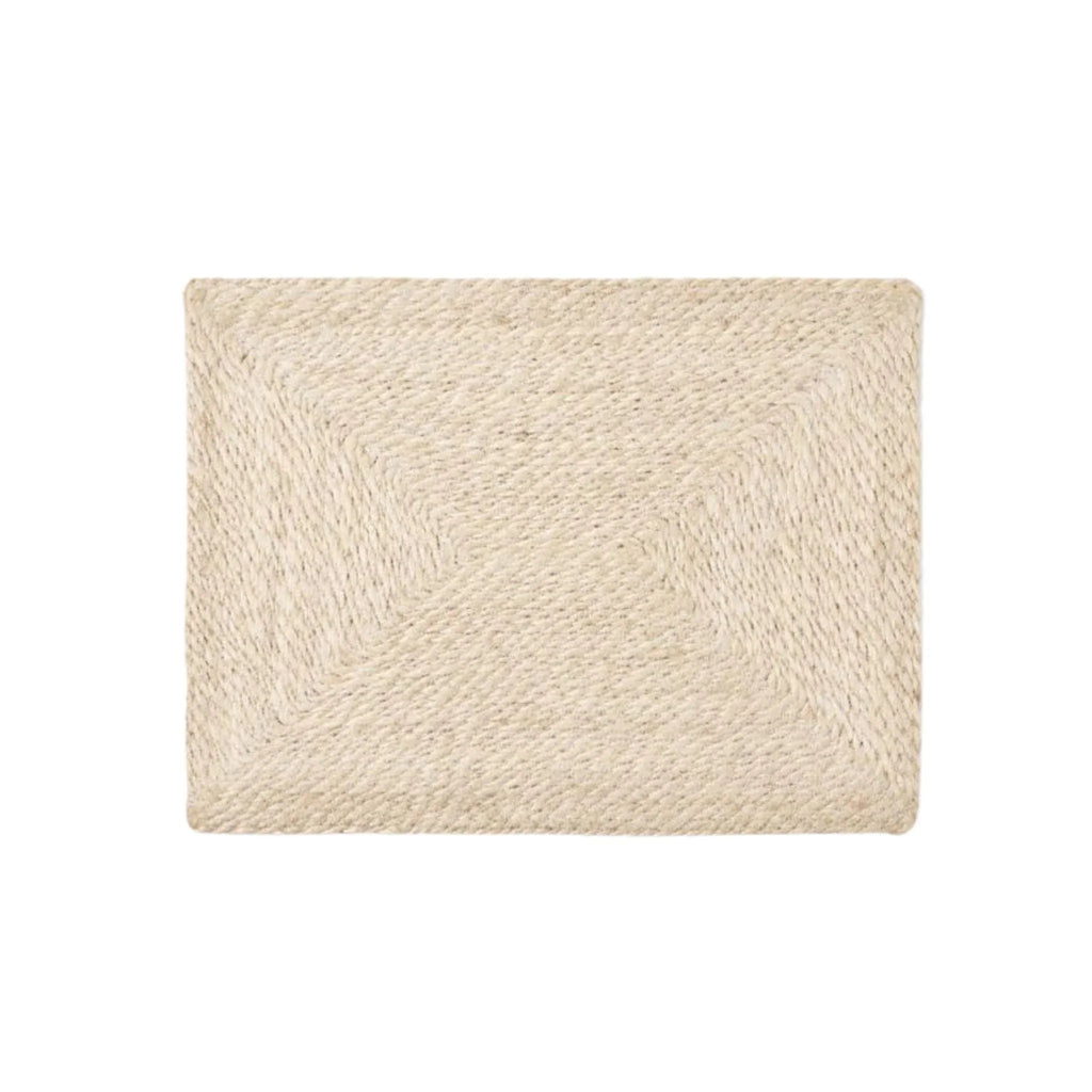 Rectangular Natural Twisted Jute Woven Placemats - Placemats & Napkin Rings - The Well Appointed House
